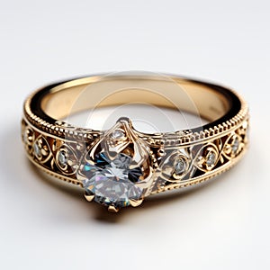 Cristina Mcallister Inspired Yellow Gold Diamond Engagement Ring