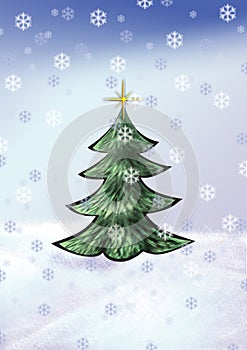 Cristmas tree with star