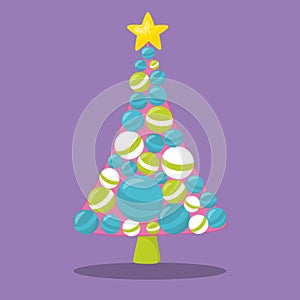 cristmast decor tree decor blue 08