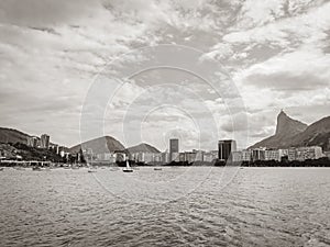 Cristo Redentor Corcovado mountain Botafogo cityscape Rio de Janeiro Brazil