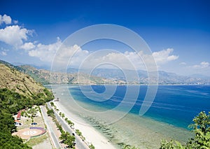 Cristo rei beach near dili east timor photo