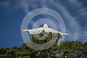 Cristo statue from behind