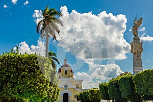 Cristobal colon catholic cemetery chapel and column with angel i