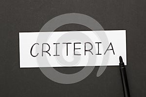 Criteria Word Concept