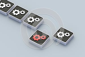 Critical breakdown. Engineering concept. Product defect. Fault testing. Serious problem. Deviation from technology