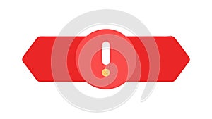 Critical Error Exclamation Warning Bar, vector design Generative AI