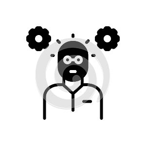 Black solid icon for Critical, fragile and delicate