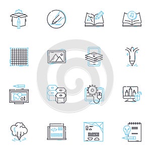 Critical solutions linear icons set. Analysis, Resolution, Criticality, Innovation, Problem-solving, Strategy