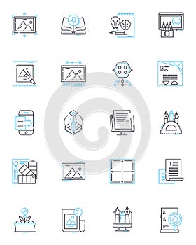 Critical solutions linear icons set. Analysis, Resolution, Criticality, Innovation, Problem-solving, Strategy
