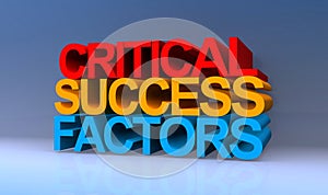 Critical success factors on blue