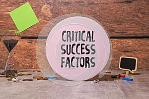 CRITICAL SUCCESS FACTORS view from above.