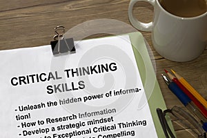 Critical thinking analytic skills seminar