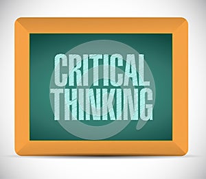 critical thinking board sign illustration