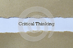 Critical thinking on paper