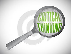 critical thinking review. magnify concept