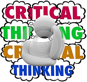 Critical Thinking System Process Thinker Thought Clouds