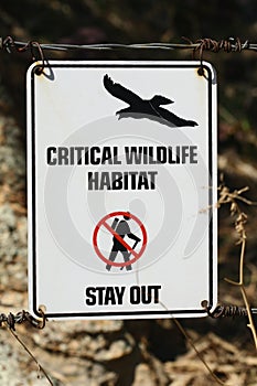 Critical Wildlife Habitat - Stay Out