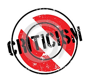 Criticism rubber stamp