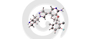 Crizotinib molecular structure isolated on white photo