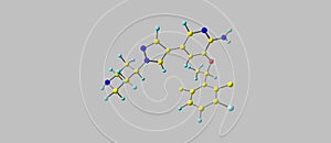 Crizotinib molecular structure isolated on grey