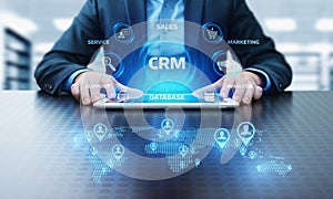 CRM Customer Relationship Management Business Internet Techology Concept