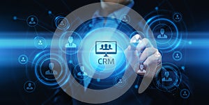 CRM Customer Relationship Management Business Internet Techology Concept