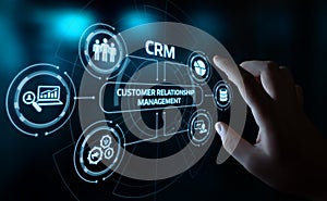 CRM Customer Relationship Management Business Internet Techology Concept