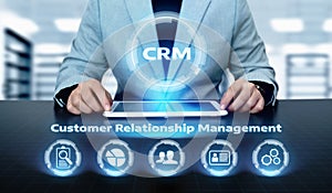 CRM Customer Relationship Management Business Internet Techology Concept