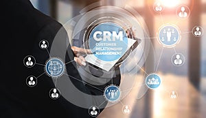 CRM Customer Relationship Management for business sales marketing system concept