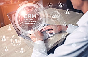 CRM Customer Relationship Management for business sales marketing system concept