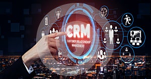 CRM Customer Relationship Management for business sales marketing system concept