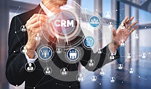 CRM Customer Relationship Management for business sales marketing system concept