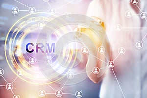 CRM. Customer relationship management concept