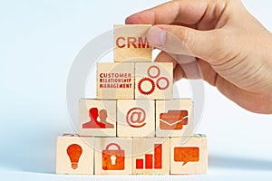 CRM Customer relationship management concept