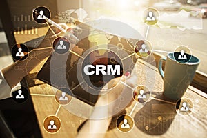 CRM. Customer relationship management concept. Customer service and relationship.