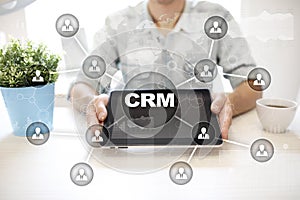 CRM. Customer relationship management concept. Customer service and relationship.