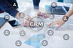 CRM. Customer relationship management concept. Customer service and relationship.