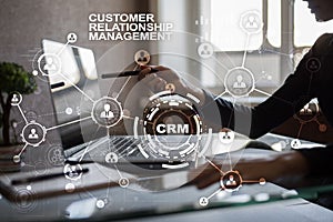 CRM. Customer relationship management concept. Customer service and relationship.