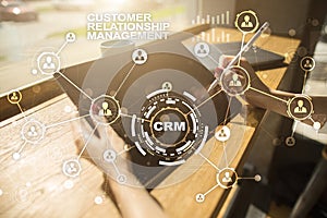 CRM. Customer relationship management concept. Customer service and relationship.