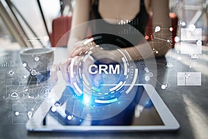 CRM. Customer relationship management concept. Customer service and relationship.