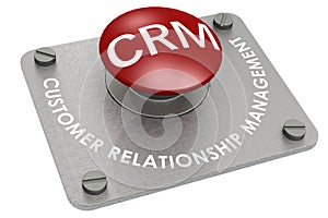 CRM for customer relationship management red button