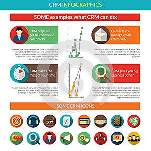 Crm Infographics Set