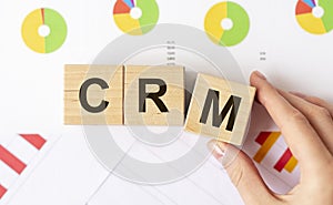 CRM inscription. Management and customers concept