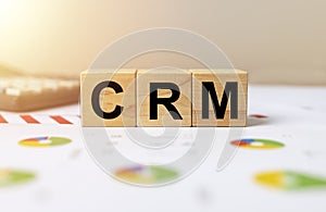 CRM inscription. Management and customers concept