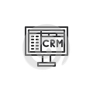 Crm line icon