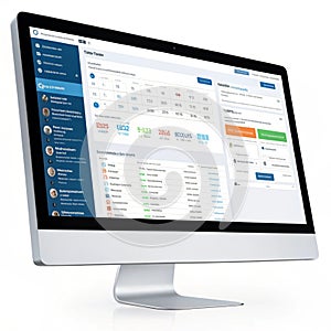 CRM software on white background