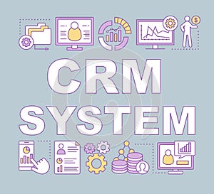 CRM system word concepts banner