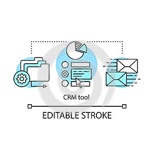 CRM tool concept icon