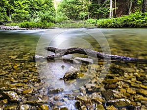 Crna rijeka Black RIver in Plitvice national park photo