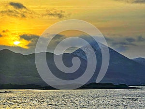 Croagh Patrick from Clew Bay County Mayo Ireland photo